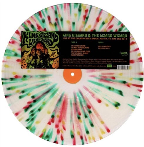 King Gizzard & The Lizard Wizard - Live At The Carson Creek Ranch Austin TX May 2nd 2014 LP (Splatter Colored Vinyl, United Kingdom)