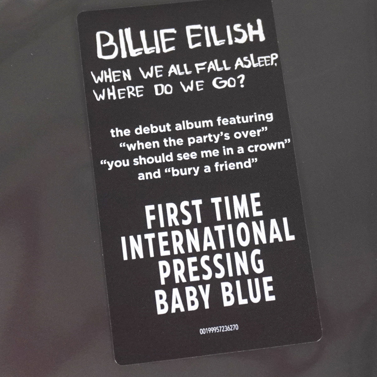 Billie Eilish: When We All Fall Asleep Where Do We Go (Import, Blue Colored Vinyl) {Vinyl LP}