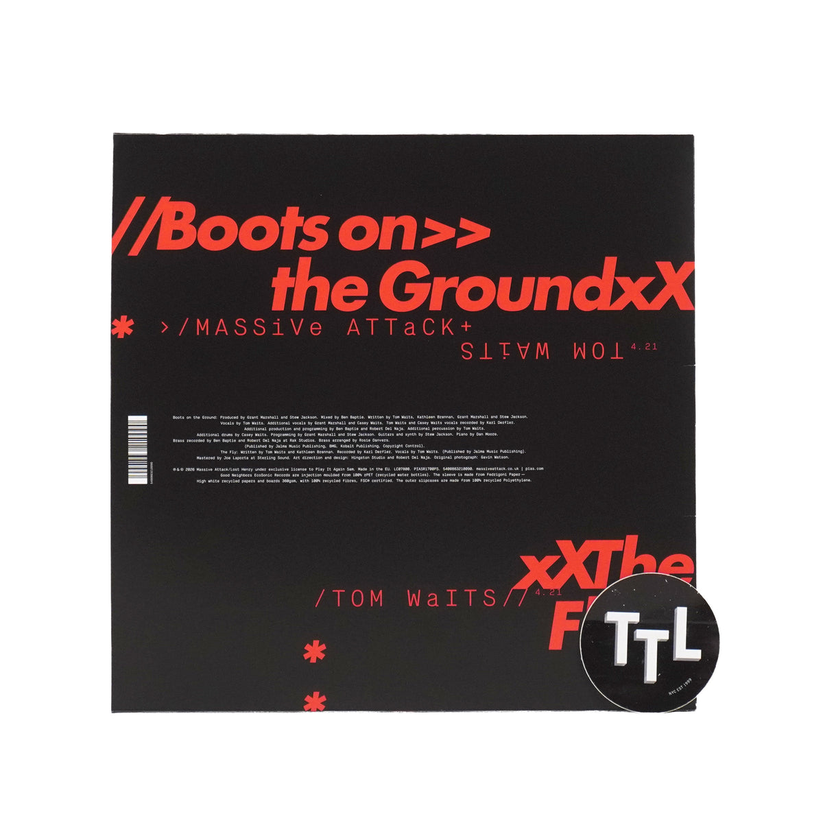Massive Attack & Tom Waits: Boots On The Ground (Random Colored Vinyl) Vinyl 12"