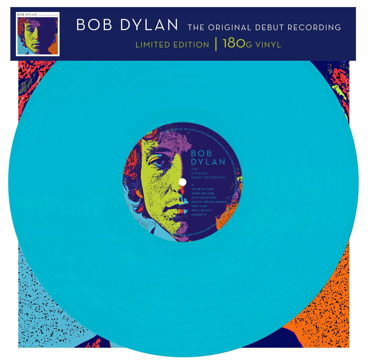 Bob Dylan – Bob Dylan - The Original Debut Recording - Turquoise (Vinyl LP)