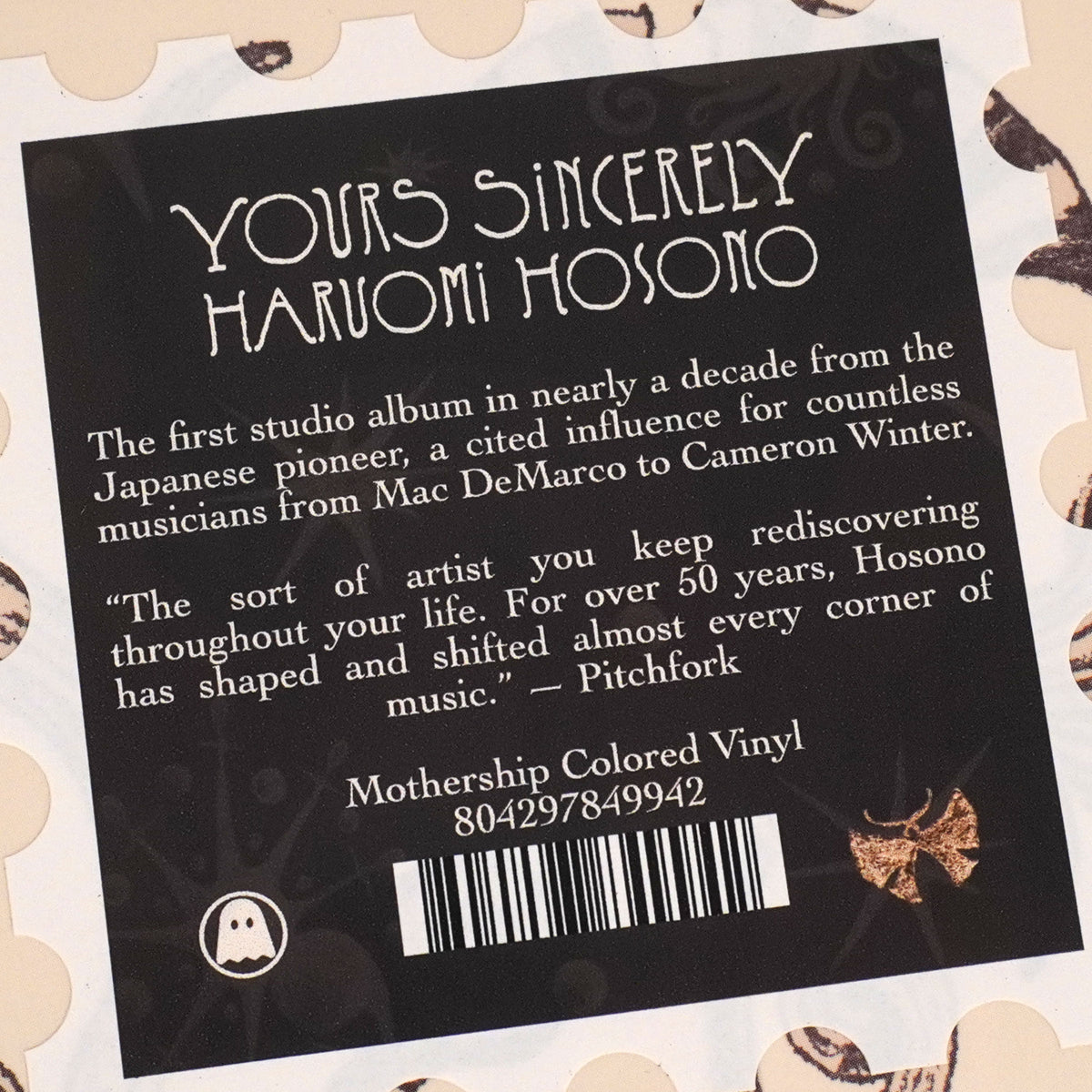 Haruomi Hosono: Yours Sincerely (Indie Exclusive Colored Vinyl) {Vinyl LP}