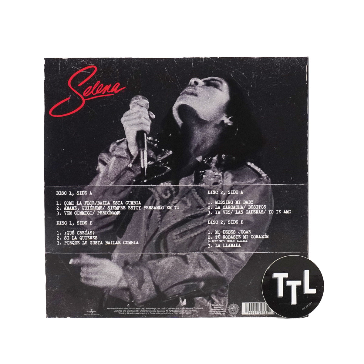 Selena: Selena LIVE (Pic Disc) Vinyl 2LP
