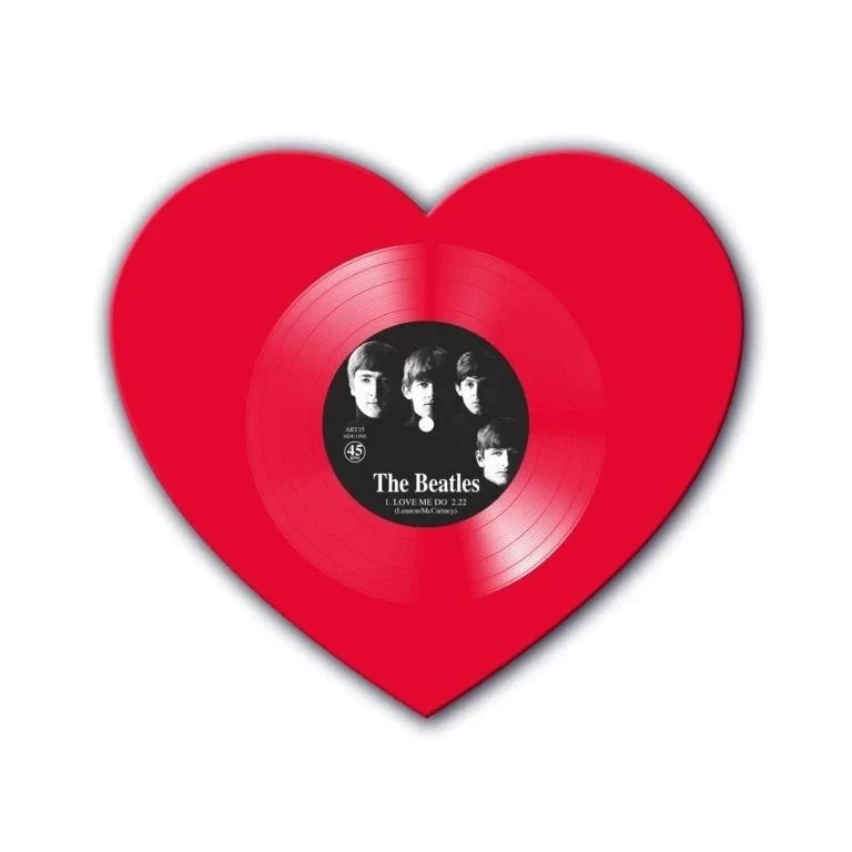 The Beatles - Love Me Do - Heart-Shaped Red Vinyl Record