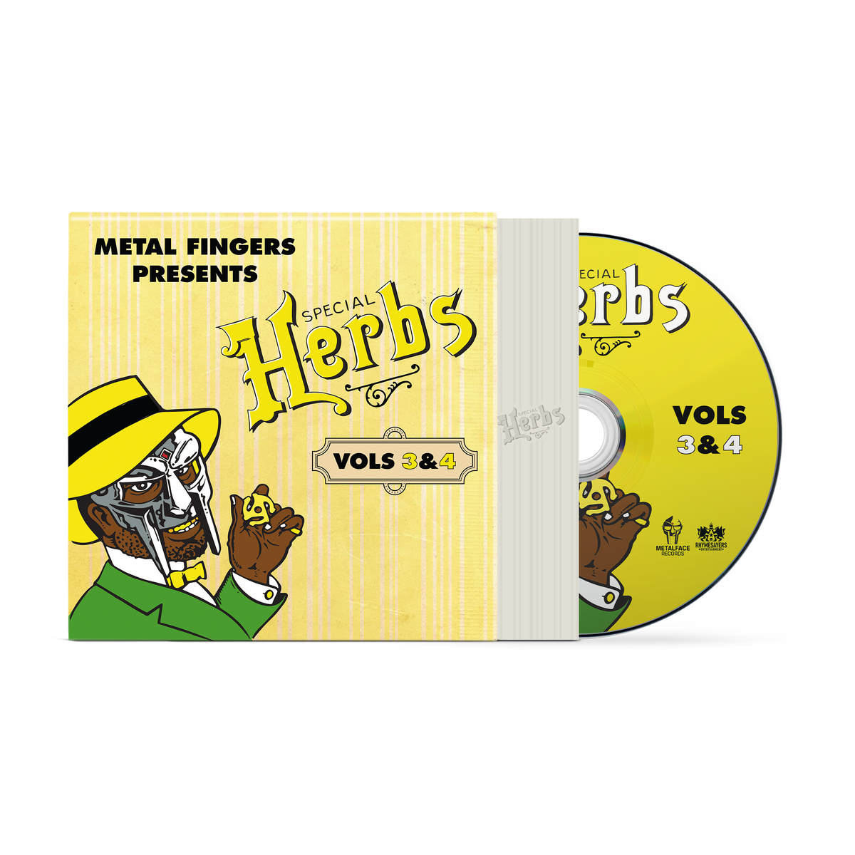 MF DOOM - Metal Fingers Presents: Special Herbs Vol. 3 & 4 CD (Lemon Yellow)